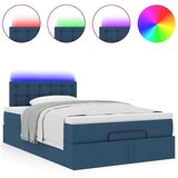 vidaXL Otomanski okvir kreveta s madraca plavi 120x190 cm od tkanine | shoptok.hr