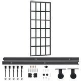 Klizna vrata s priborom ESG staklo i aluminij 76 x 205 cm | shoptok.hr