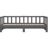  Dnevni ležaj na izvlačenje sivi 2x(90x190) cm masivna borovina | Shoptok.si