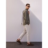Reserved Hlače mrkva kroja s visokim udjelom lana - bež | shoptok.hr