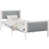  Konstrukcija postelje z vzglavjem Svetlo siva 90 x 200 cm blago, (5000084156) | Shoptok.si