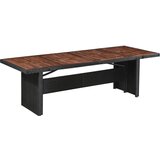The Living Store Vrtna miza 240x90x74 cm poli ratan in trden akacijev les - Jedilna Miza, (21479611) | Shoptok.si