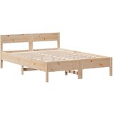 vidaXL Knjižna postelja brez vzmetnice 135x190 cm trdna borovina | Shoptok.si