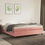 The Living Store Posteljni okvir roza 200x200 cm žamet - Box Spring Posteljni Okvir, (21488160) Cene