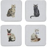 Cooksmart ® Pogrinjki in podstavki v kompletu 8 ks Curious Cats – | Shoptok.si