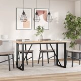 Blagovaonski stol O-oblika 160x80x75 cm od borovine i čelik | shoptok.hr