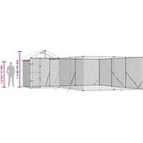 Vanjski kavez za pse s krovom srebrni 6x6x2,5 m pocinčani čelik | shoptok.hr