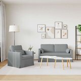 SOFA 2 pcs Svijetlo siva Metal | shoptok.hr