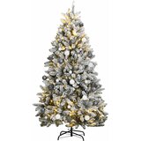  Umjetno božićno drvce 300 LED sa šarkama i kuglicama 180 cm | shoptok.hr
