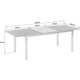 Gardenson VRTNA MIZA les, kovina srebrne barve, barve akacije | Shoptok.si
