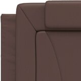  Postelja z vzmetnico rjava 90x200 cm umetno usnje, (21111806) | Shoptok.si