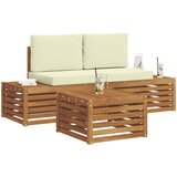  Set vanjskih sofa s jastukom Prirodna i krem 59 x 59 x 37 cm | Eponuda.ba