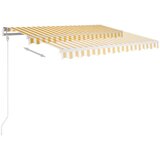  Tenda na ručno uvlačenje sa stupovima 3 5 x 2 5 m žuto-bijela | shoptok.hr