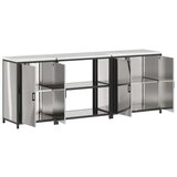  Kuhinjski set za pohranu 3 pcs Srebrna 240 x 50 x 92 cm | shoptok.hr