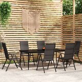  7-dijelni vrtni blagovaonski set crni | shoptok.hr