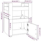  Kolica boja hrasta 60 x 45 x 80 cm konstruirano drvo | shoptok.hr