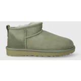 Ugg Čizme za snijeg od brušene kože Classic Ultra Mini boja: zelena, 1116109