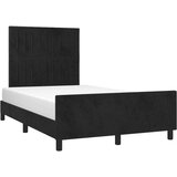  Posteljni okvir z vzglavjem črn 120x200 cm žamet, (20795003) | Shoptok.si