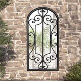  Vrtno ogledalo črno 70x30 cm železno za zunanjo uporabo, (20798363) | Shoptok.si