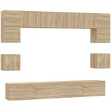  8-dijelni set TV ormarića boja hrasta sonome konstruirano drvo | shoptok.hr