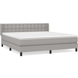  Krevet box spring s madracem svjetlosiva 160x200 cm tkanina | shoptok.hr