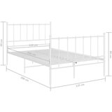  Posteljni okvir bel kovinski 120x200 cm, (20606189) | Shoptok.si