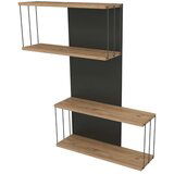 Kalune Design Antracitno siva/u prirodnoj boji polica s više razina u dekoru bora 65 cm Destan – | shoptok.hr