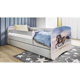  Drveni dječji krevet KONJ s ladicom - 180x80 cm bijeli | shoptok.hr