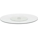 vidaXL Rotirajući pladanj za posluživanje prozirni 60 cm kaljeno staklo | shoptok.hr