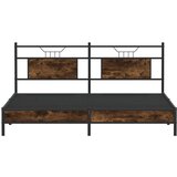  Posteljni okvir brez vzmetnice hrast 183x213 cm inženirski les, (21791872) | Shoptok.si