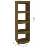 Ormarić za knjige / pregrada boja meda 40x35x135 cm od borovine | shoptok.hr