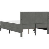  Okvir kreveta s madracem Tamno siva 120 x 190 cm Baršun | shoptok.hr