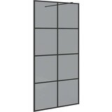  Zid za walk-in tuš Crna 100 x 195 cm Staklo otporno na udarce | shoptok.hr