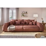Ropez Opečnato oranžna raztegljiva sedežna garnitura iz rebrastega žameta 310 cm Vanessa – | Shoptok.si