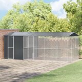 vidaXL Avijar za ptice s produžetkom Antracit 310x640x247 cm Čelik | shoptok.hr