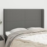  Uzglavlje s ušima tamnosivo 147x16x118/128 cm od tkanine | Eponuda.com