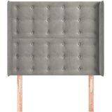 Uzglavlje s ušima svjetlosivo 83x16x118/128 cm baršunasto | shoptok.hr