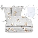 MimiNu posteljina za dječji krevetić 5-dijelni set Medvjedić bež | shoptok.hr