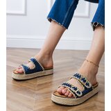D/CEO Navy blue espadrille sandals with buckles Induri | ePonuda.com