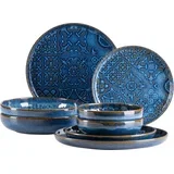 Traditional Tiles 8-delni jedilni servis, moder - 1 set