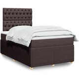 Maison Chic Box spring postelja - Vzmetna postelja z vzmetnico temno rjav 120x200 cm blago SL17968, (21894842) | Shoptok.si