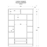 Hanah home ormar bele boje rb 185 17 (167RAB1209) | ePonuda.com