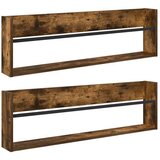  Polica za časopise Zidne 2 pcs Dimljeni hrast 100 x 12 x 30 cm | shoptok.hr