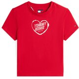 Tommy Jeans Majica 'HEART' rdeča / bela | Shoptok.si