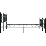 vidaXL Metalni okvir kreveta uzglavlje i podnožje crni 183x213 cm | shoptok.hr