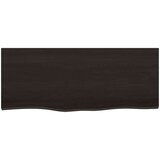  Polica tamnosiva 100x40x2 cm od obrađene hrastovine | shoptok.hr