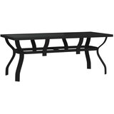  Vrtni stol crni 180 x 80 x 70 cm od čelika i stakla | Eponuda.com