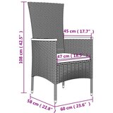  7-dijelni vrtni blagovaonski set sivi od poliratana | shoptok.hr