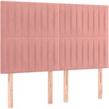  Za krevet s uzglavljem ružičasti 140x200 cm baršunasti | shoptok.hr