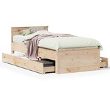  Okvir kreveta bez madraca s uzglavljem 90 x 200 cm od borovine | Eponuda.com